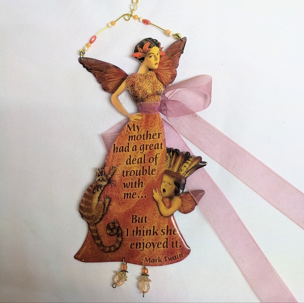 Laini Taylor Laini's Ladies Fairy Hanging Ornament W/ Mark Twain Quote